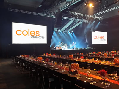 11.3m Black Drapes - Coles Roadshow